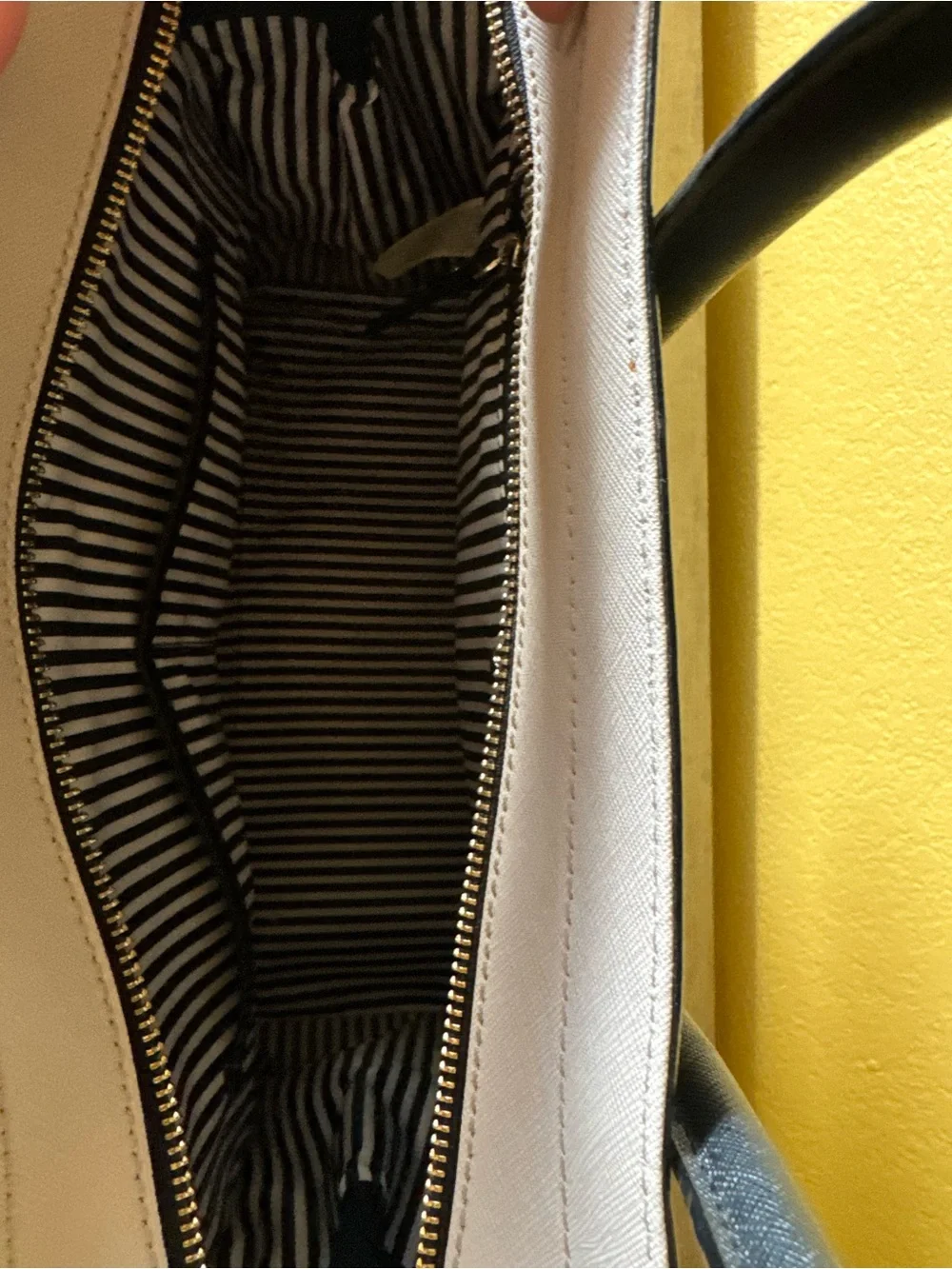 kate spade Green, Black and Cream Colorblock Leather Hobo